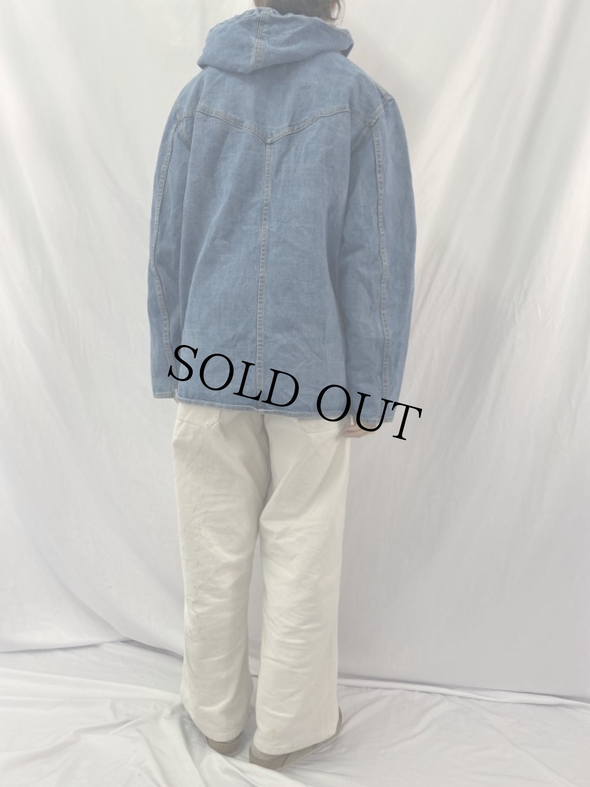 画像4: HOMETOWN デニムアノラックパーカー XL (4)