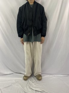 画像2: 90's〜 ALPHA INDUSTRIES,INC. 民間用 MA-1 フライトジャケット LARGE (2)