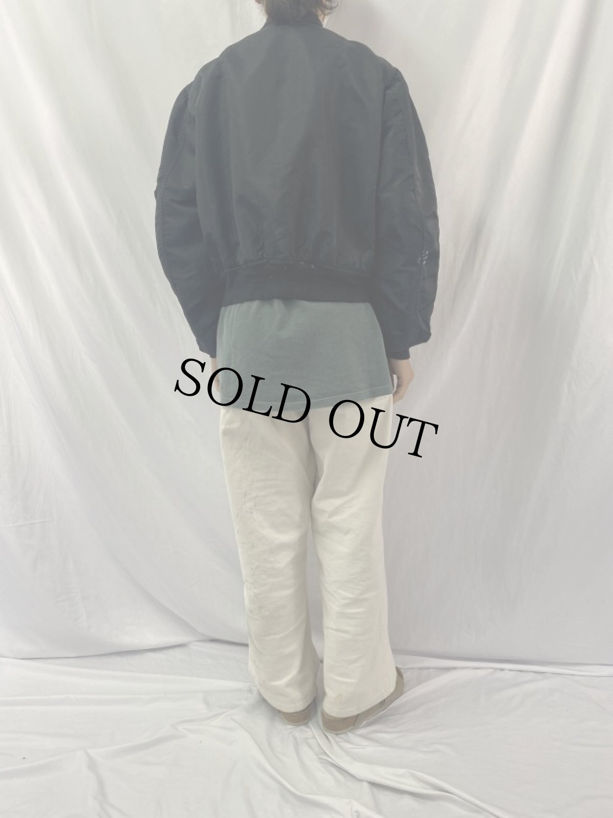 画像4: 90's〜 ALPHA INDUSTRIES,INC. 民間用 MA-1 フライトジャケット LARGE (4)