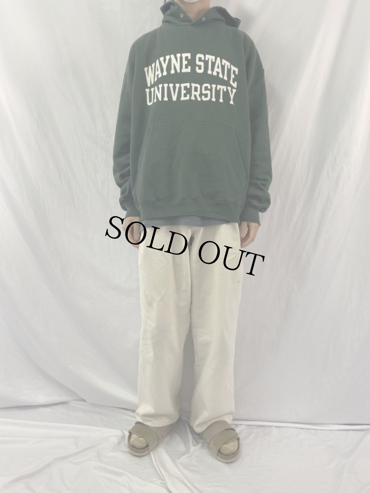 画像2: Champion "WAYNE STATE UNIVERSITY" スウェットフーディー XXL (2)