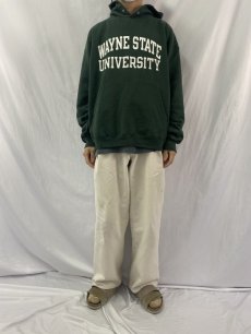 画像2: Champion "WAYNE STATE UNIVERSITY" スウェットフーディー XXL (2)