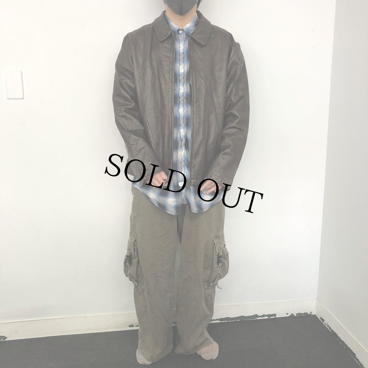 画像2: Eddie Bauer レザージャケット ブラウン L (2)