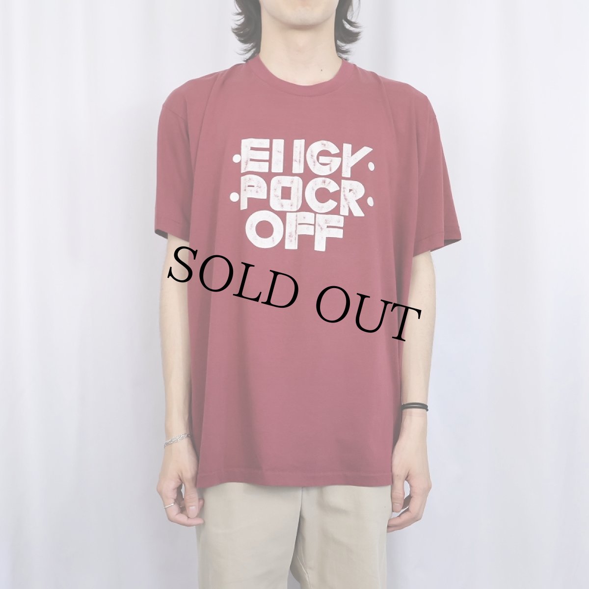 画像2: 90's "FUCK OFF" Fワード ギミックプリントTシャツ XXL (2)