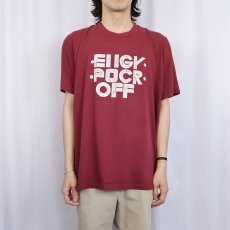 画像2: 90's "FUCK OFF" Fワード ギミックプリントTシャツ XXL (2)