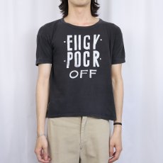 画像3: 70〜80's "FUCK OFF" パキ綿 Fワード ギミックプリントTシャツ BLACK L (3)