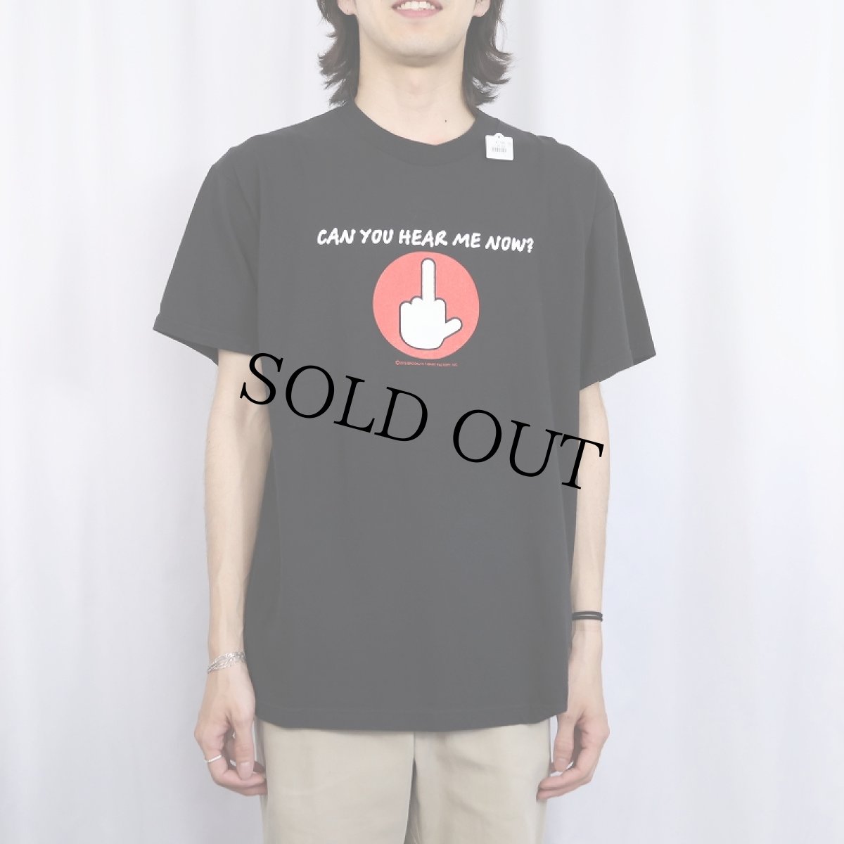 画像2: 2000's "CAN YOU HEAR ME NOW?" プリントTシャツ BLACK L (2)