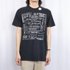 画像2: 90's Fワード プリントTシャツ BLACK  (2)