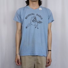 画像2: 80's USA製 "MUSTANG RANCH" イラストプリントTシャツ XL (2)