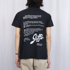 画像3: 80's JIFFI CONDOMS USA製 ロゴプリントTシャツ BLACK XL (3)