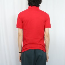 画像3: 90's Hanes USA製 ロゴ刺繍 鹿の子ポロシャツ S (3)