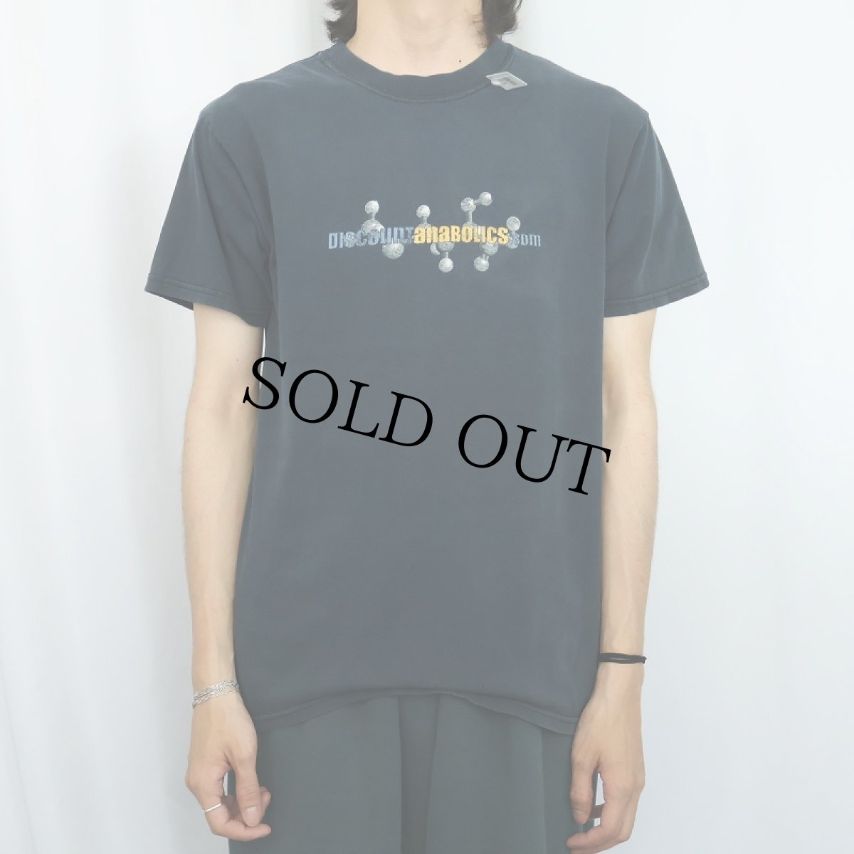 画像2: "Discount Anabolics .com" フィットネス系サプリメント通販サイト プリントTシャツ BLACK M (2)