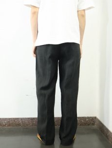 画像3: NAUTICA RIGGER 1タック リネンスラックス BLACK W31 (3)