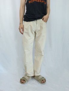 画像1: KENZO HOMME ストライプ柄 コットン×ポリエステル パンツ W35 (1)