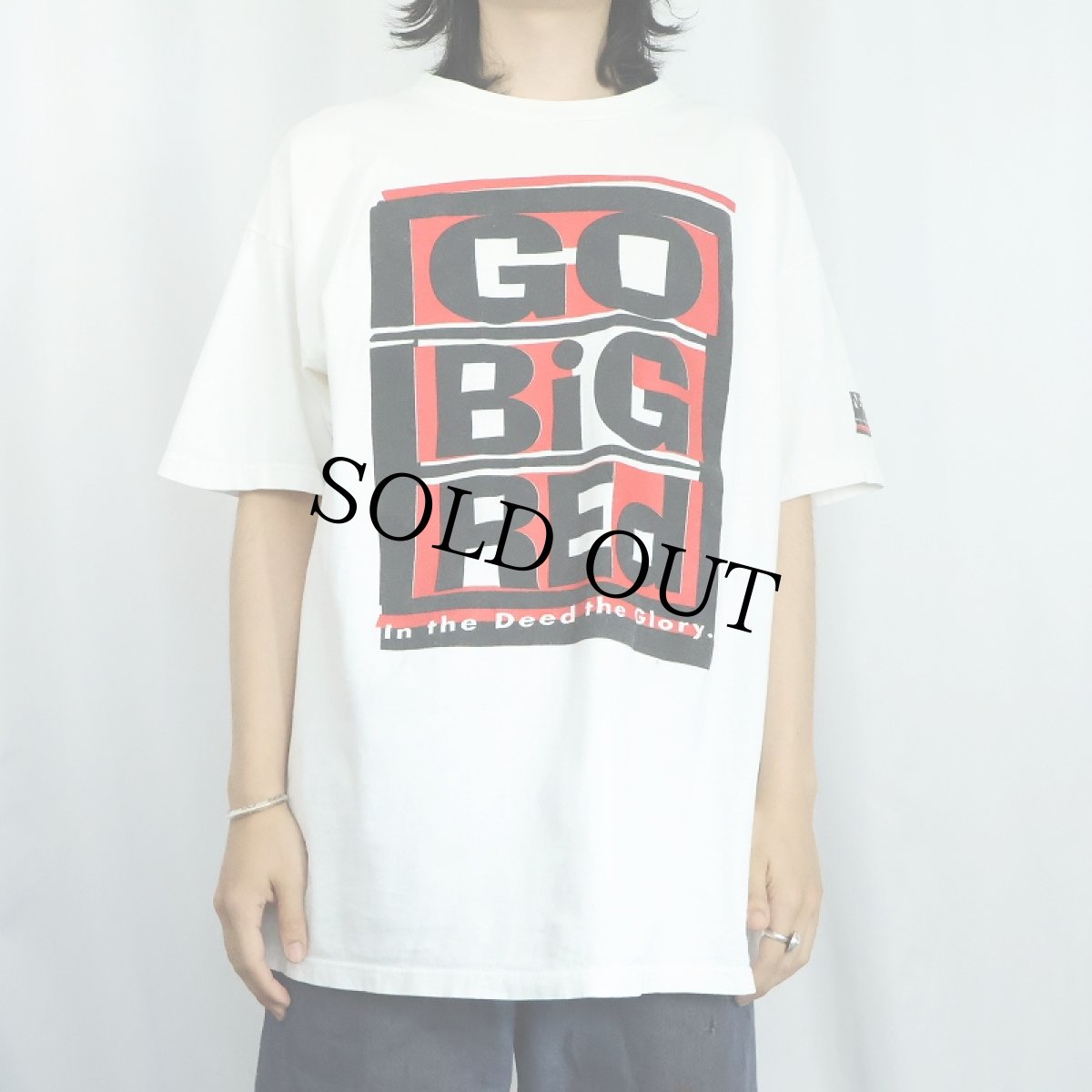 画像3: 90's adidas USA製 "GO BIG RED NEBRASKA" プリントTシャツ L (3)