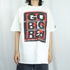 画像3: 90's adidas USA製 "GO BIG RED NEBRASKA" プリントTシャツ L (3)