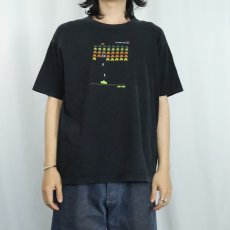 画像2: Space Invaders ゲームプリントTシャツ BLACK L (2)