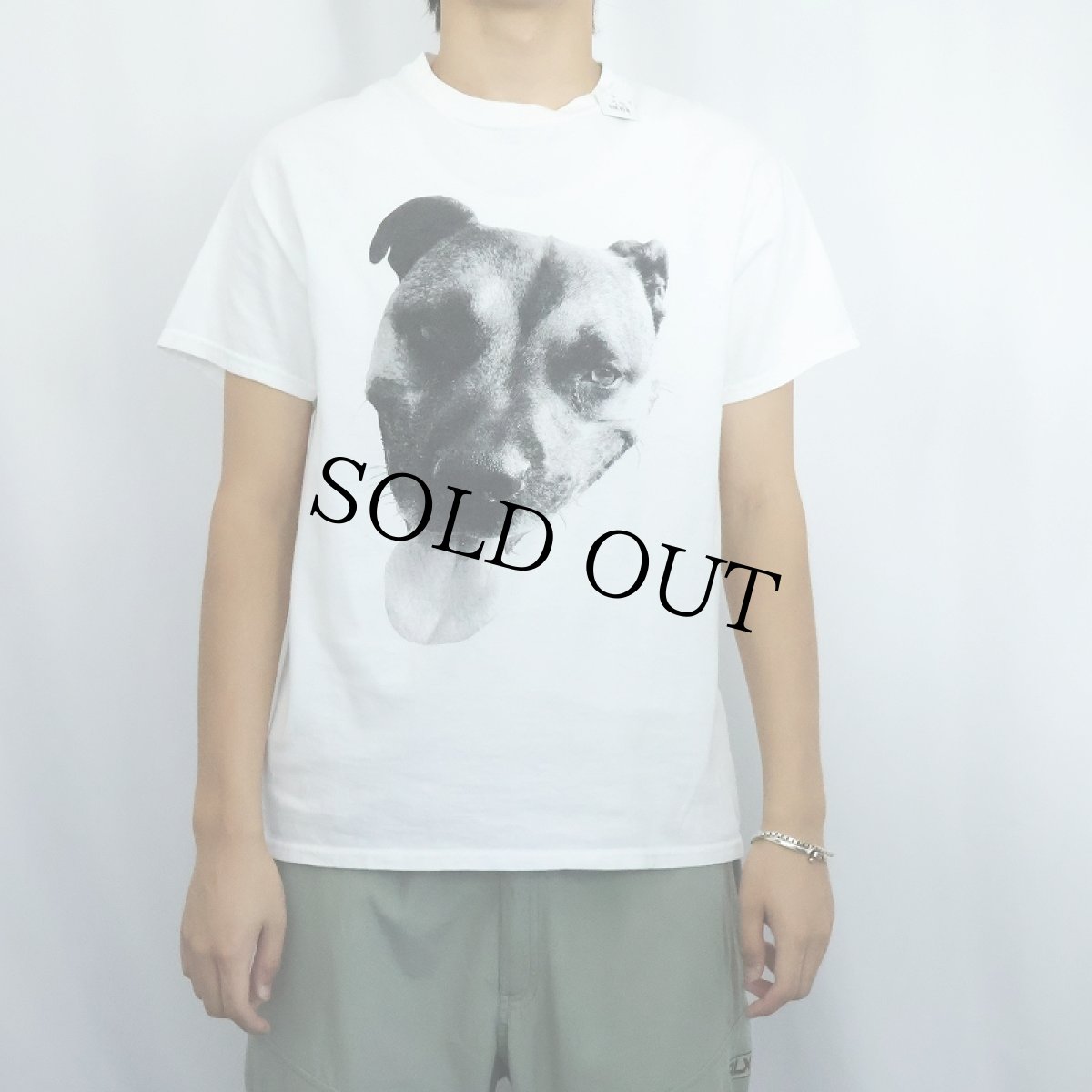 画像2: 犬フォトプリントTシャツ M (2)