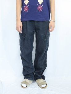 画像2: OWK JEANS カーゴパンツ NAVY W33 (2)