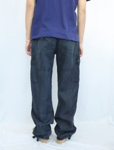 画像3: OWK JEANS カーゴパンツ NAVY W33 (3)