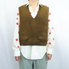 画像3: ⁡50's〜 Goldees Coat FRANCE製 レザー×ニットベスト (3)