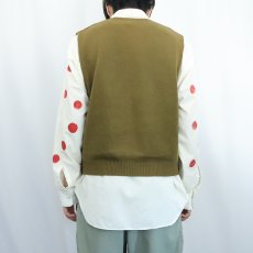 画像4: ⁡50's〜 Goldees Coat FRANCE製 レザー×ニットベスト (4)