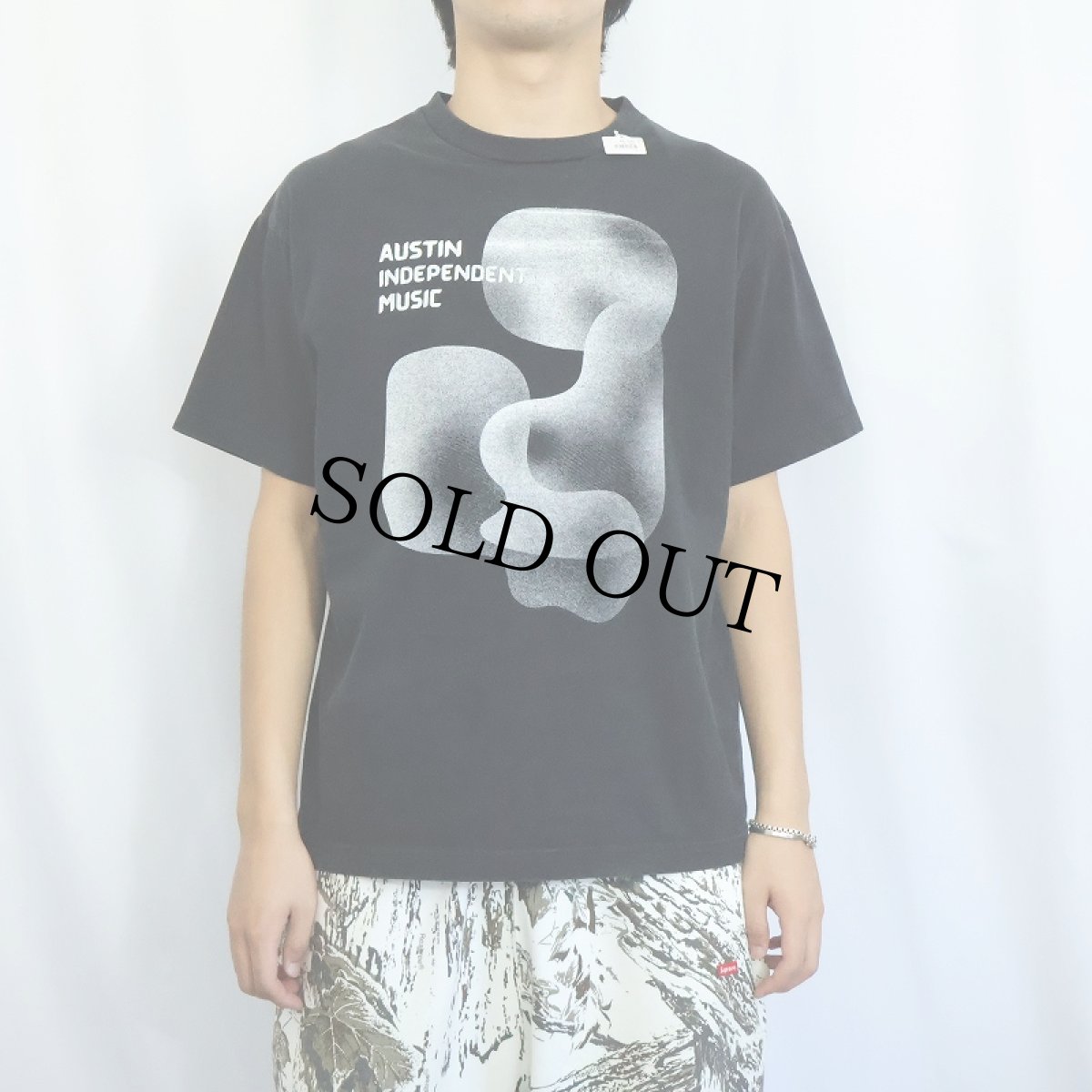 画像2: AUSTIN INDEPENDENT MUSIC プリントTシャツ BLACK M (2)