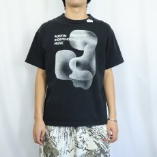 画像2: AUSTIN INDEPENDENT MUSIC プリントTシャツ BLACK M (2)
