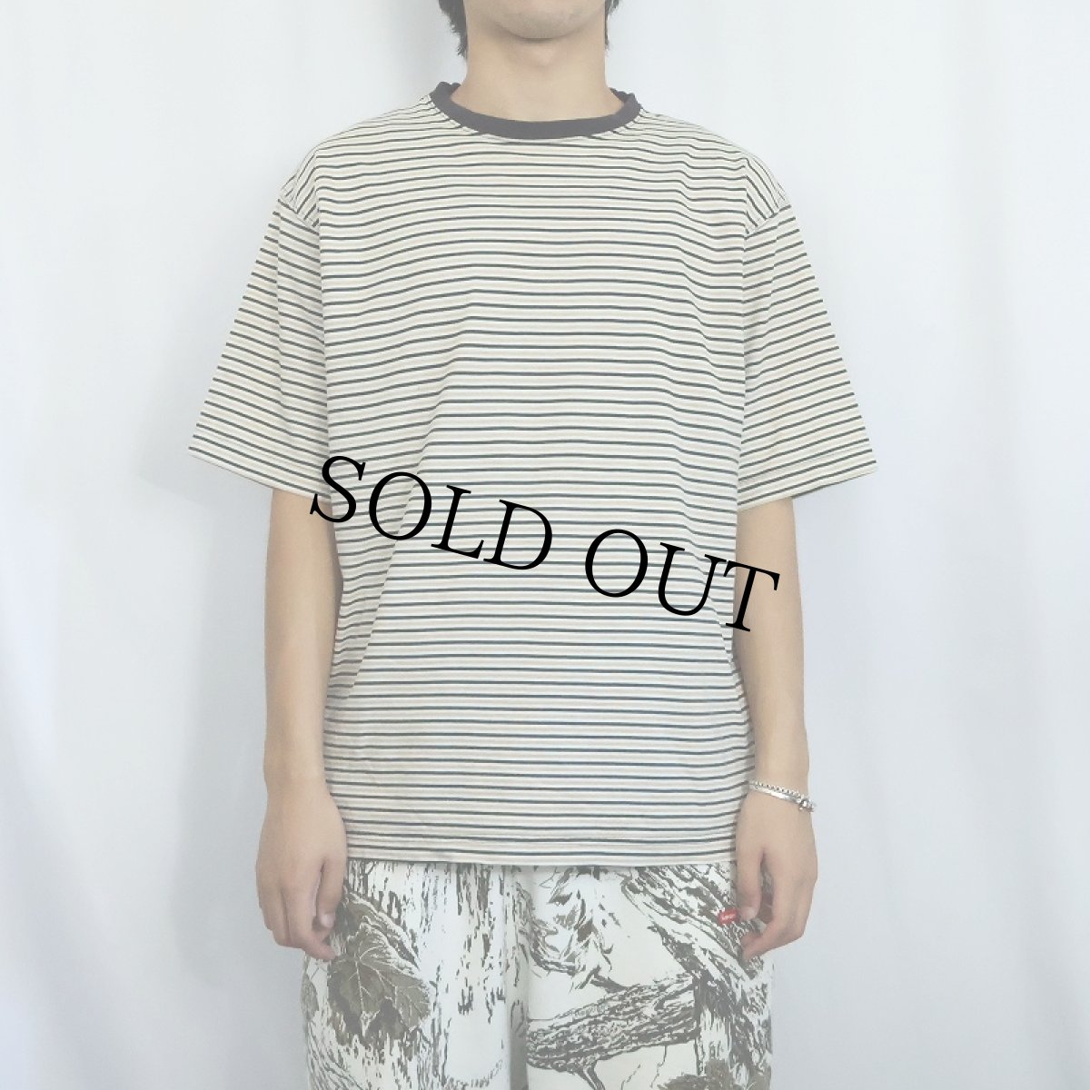 画像2: 90's ST.JOHN'S BAY マルチボーダー柄 Tシャツ  (2)