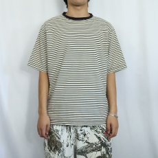画像2: 90's ST.JOHN'S BAY マルチボーダー柄 Tシャツ  (2)