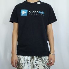 画像2: Video Ads Academy ロゴプリントTシャツ BLACK M (2)