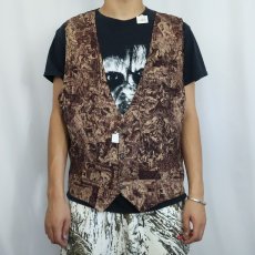 画像3: 80〜90's ATTITUDES COLLEZIONI USA製 総柄 レーヨンベスト L (3)