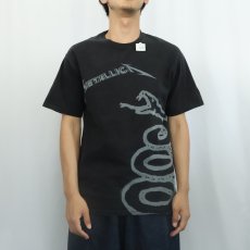 画像2: METALLICA ヘヴィメタルバンドプリントTシャツ BLACK M (2)
