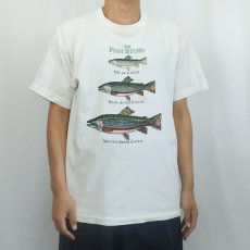 画像2: 90's THE FISH STORY USA製 魚プリントTシャツ L (2)