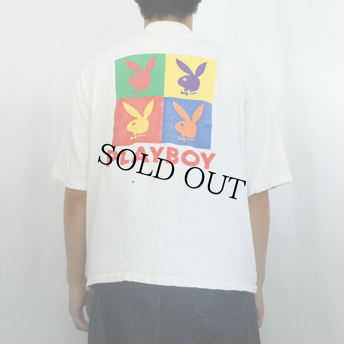 画像4: 90's PLAY BOY USA製 ロゴプリントTシャツ XL (4)