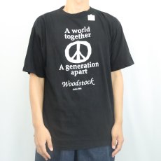 画像2: 90's WOODSTOCK '94 ロックフェスティバルプリントTシャツ BLACK L (2)