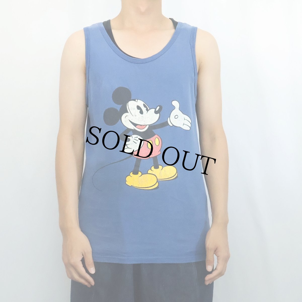 画像2: 80's Disney MICKEY MOUSE USA製 キャラクタープリントタンクトップ M (2)
