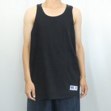 画像2: 90's RUSSELL ATHLETIC USA製 無地タンクトップ BLACK XL (2)