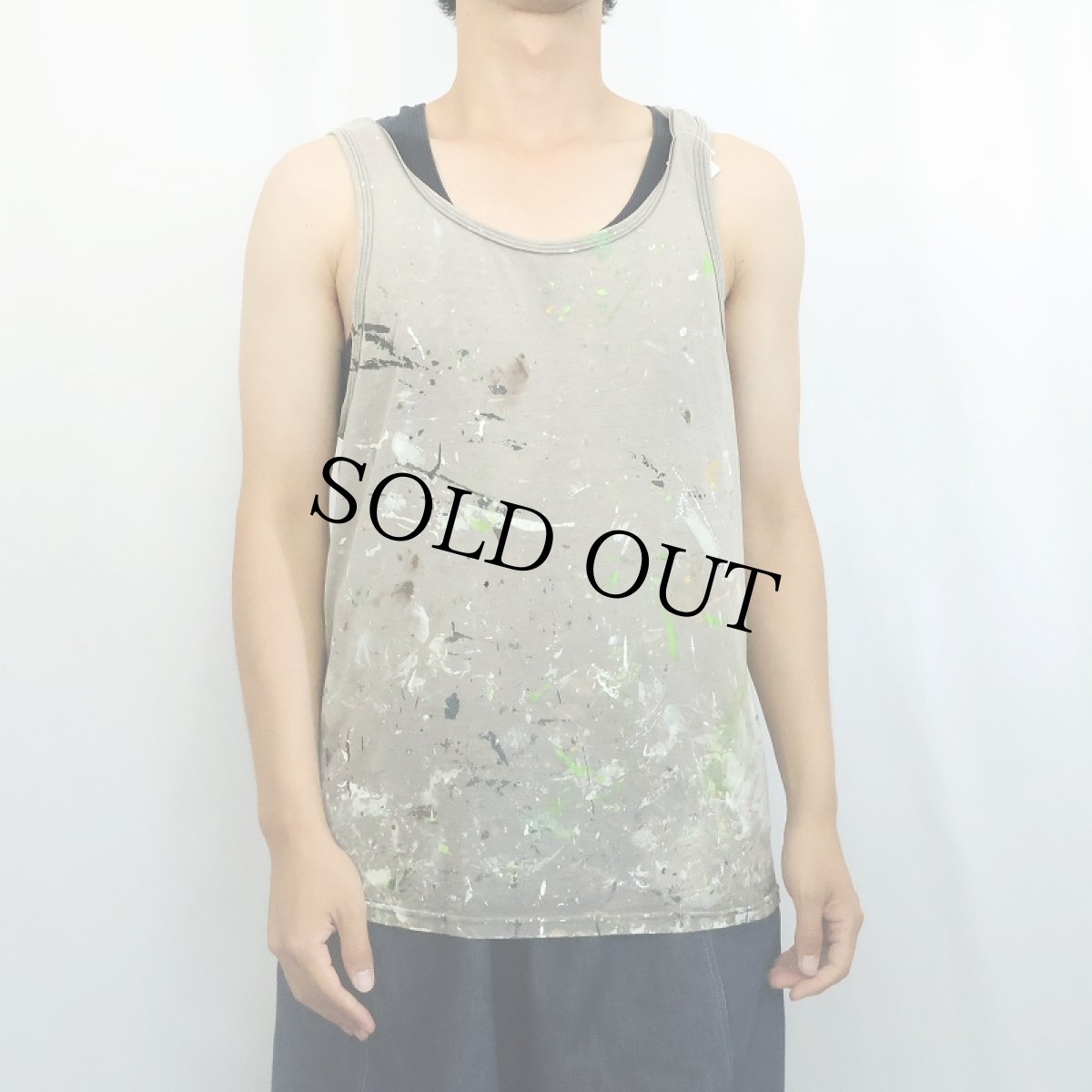 画像2: FRUIT OF THE LOOM ペンキペイント タンクトップ SIZE5 (2)
