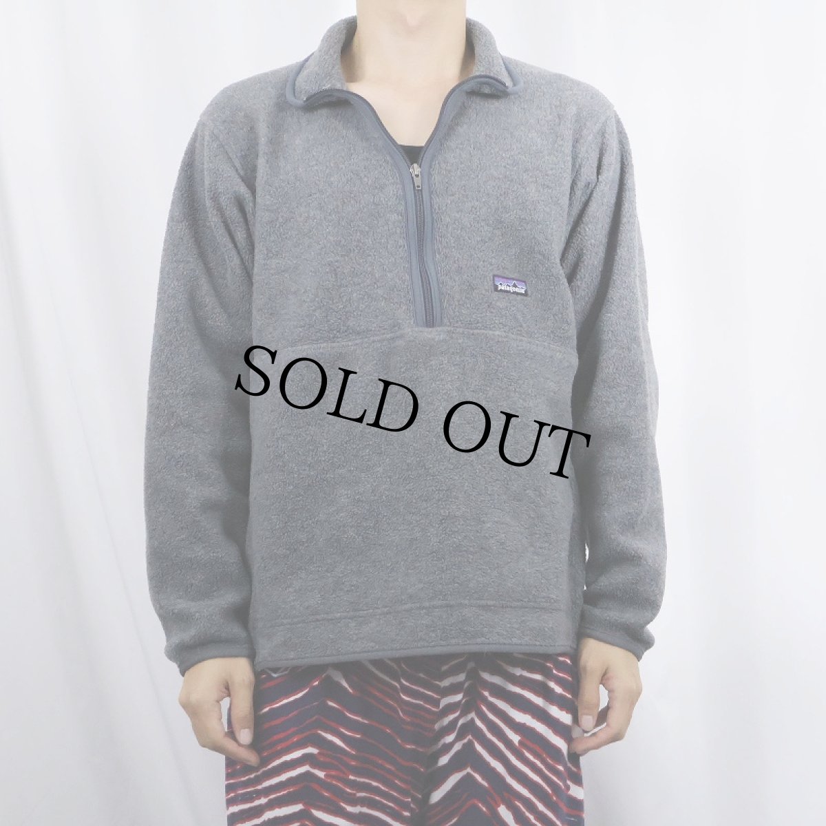 画像2: 2000's Patagonia ハーフジップ シンチラフリースプルオーバージャケット M (2)