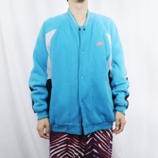 画像2: 90's NIKE 銀タグ 中綿入り スウェットスタジャン L (2)