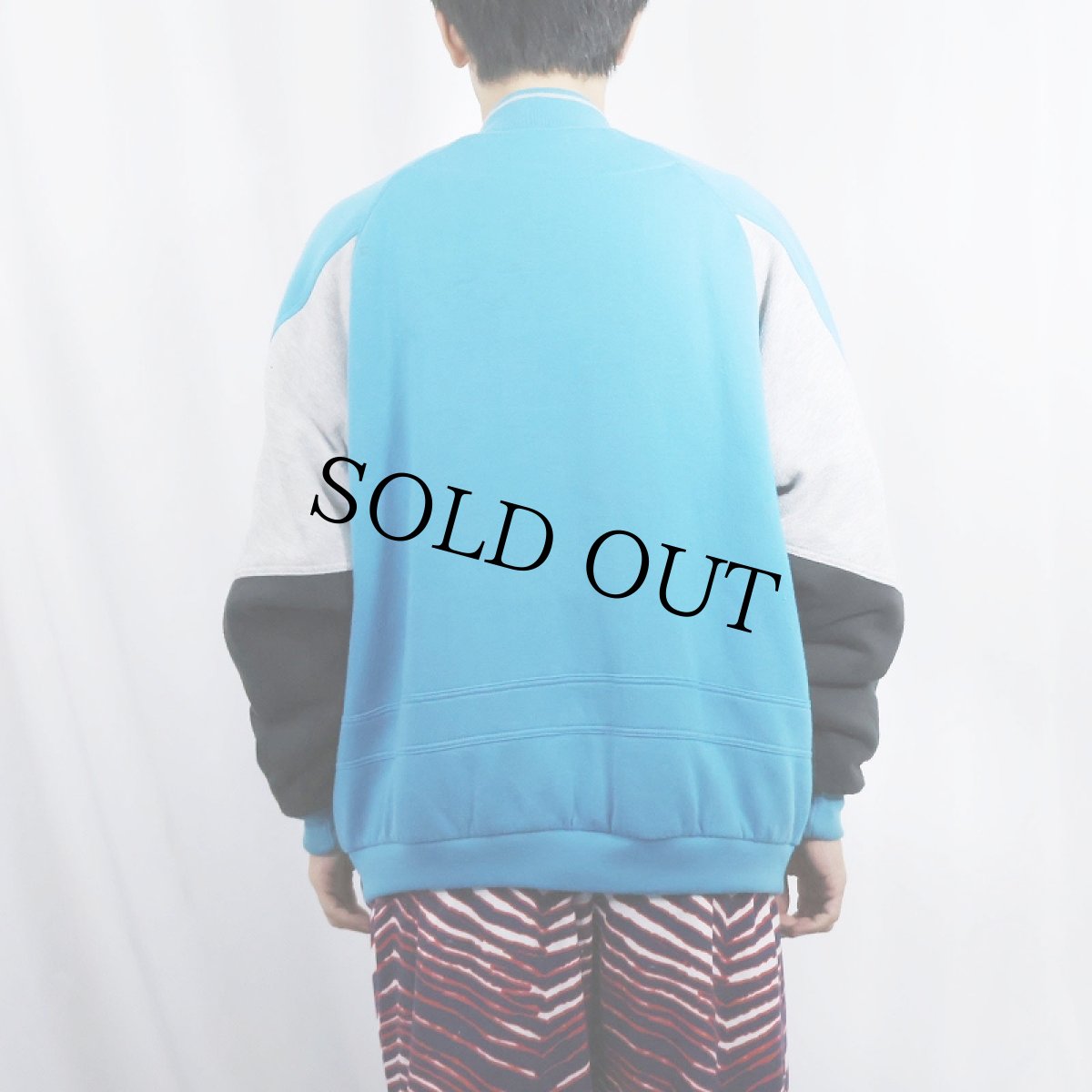 画像3: 90's NIKE 銀タグ 中綿入り スウェットスタジャン L (3)