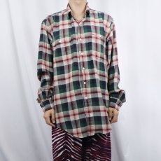 画像2: 80〜90's POLO Ralph Lauren "AUTHENTIC DUNGAREES" チェック柄 コットンワークシャツ L (2)