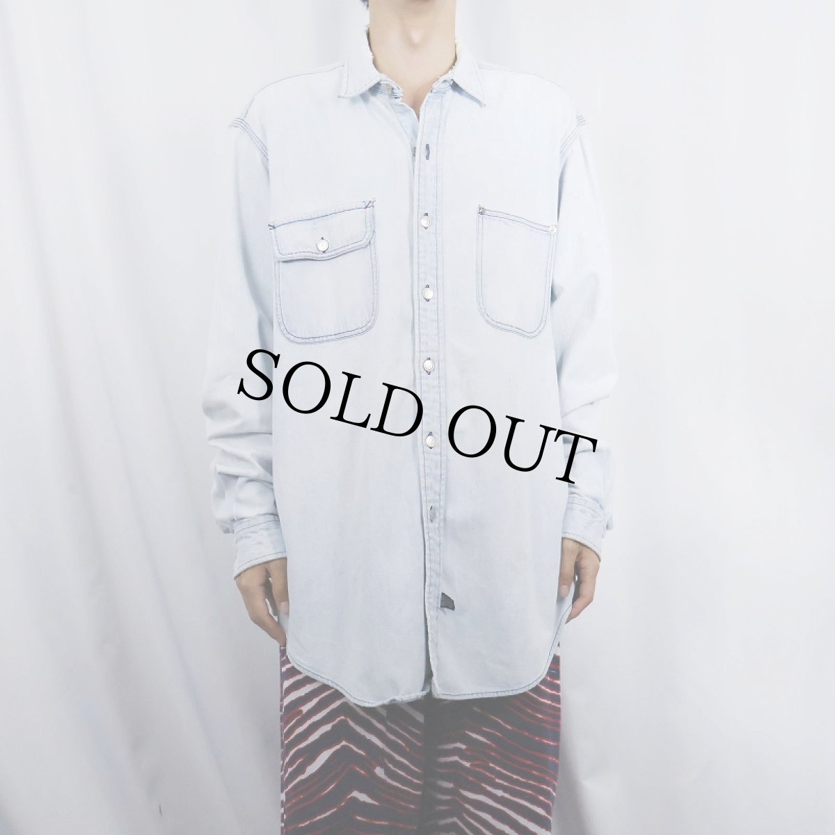 画像2: 80〜90's POLO COUNTRY Ralph Lauren デニムシャツ XL (2)