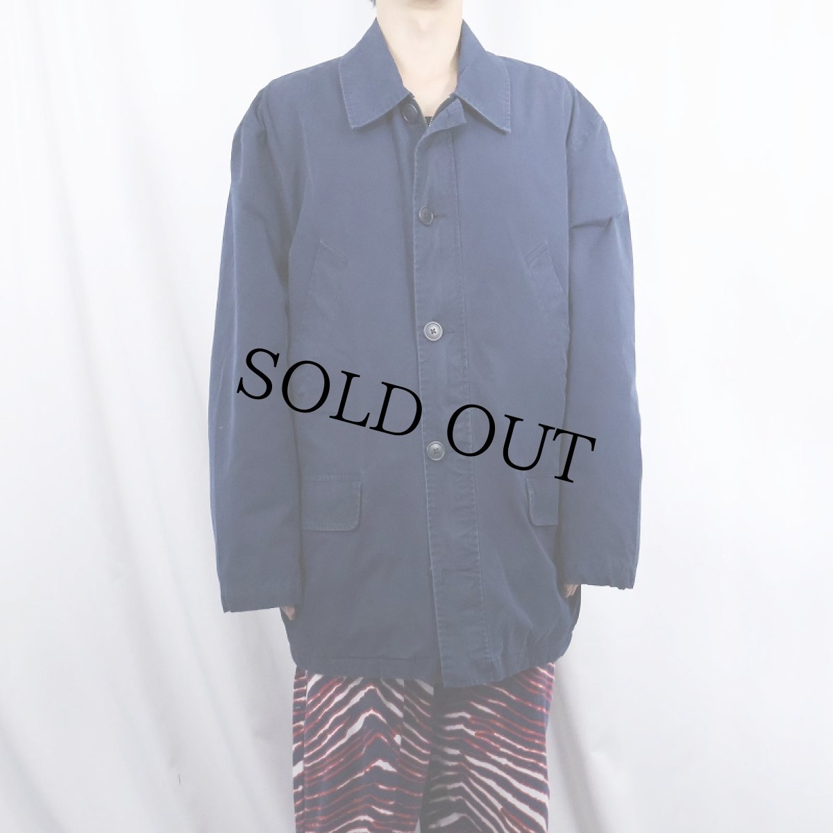 画像2: POLO Ralph Lauren コットンハンティングジャケット NAVY XL (2)