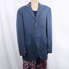 画像2: POLO Ralph Lauren コットンテーラードジャケット NAVY L (2)