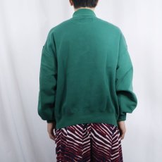 画像3: 90's RUSSELL ATHLETIC USA製 前V タートルネック 無地スウェット GREEN XL (3)