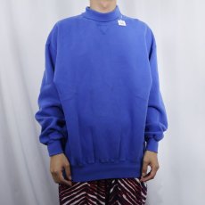 画像2: 90's RUSSELL ATHLETIC USA製 前V タートルネック 無地スウェット XL (2)