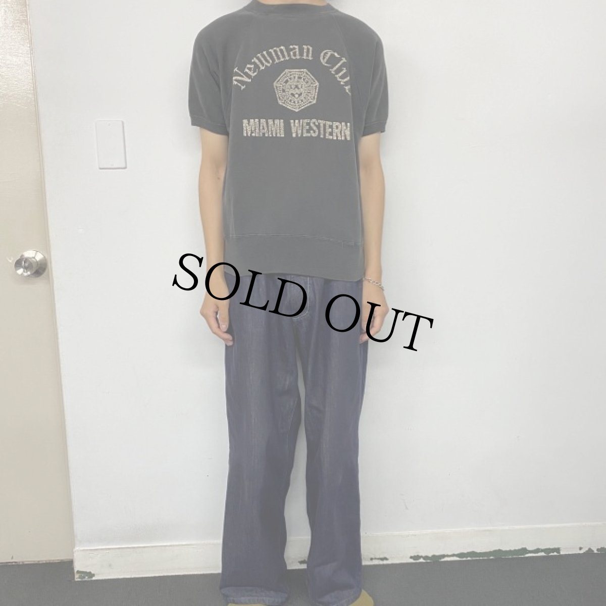 画像2: 60's Newman Club 半袖スウェット BLACK (2)