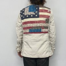 画像6: Ralph Lauren DENIM&SUPPLY  "M-65 TYPE" 星条旗×花柄パッチワーク ジャケット XL (6)