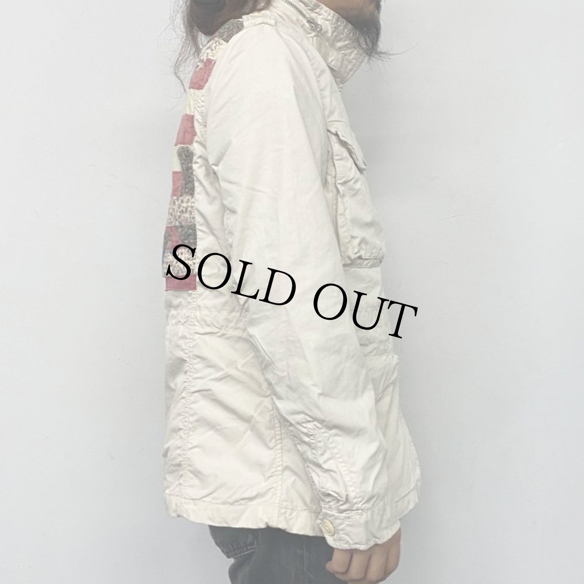 画像5: Ralph Lauren DENIM&SUPPLY  "M-65 TYPE" 星条旗×花柄パッチワーク ジャケット XL (5)